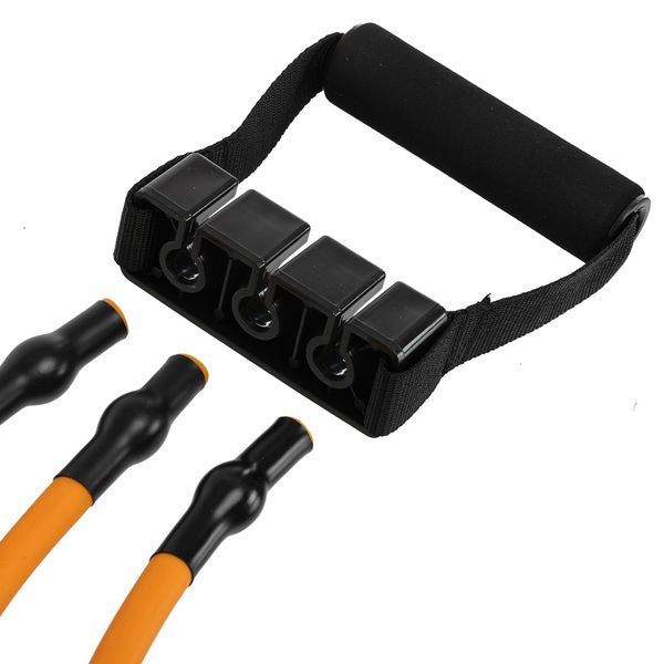 Эспандер трубчатый с ручками SP-Sport Resistance Band 8021-4 нагрузка-18кг длина-75см желтый 8021-4 фото