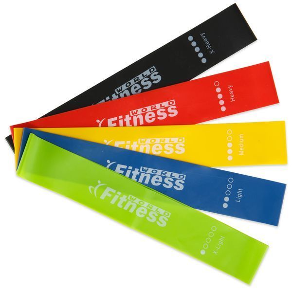 Набор резинок для упражнений ленты сопротивлений LOOP BANDS World Fitness FI-2184 5шт цвета в ассортименте FI-2184 фото