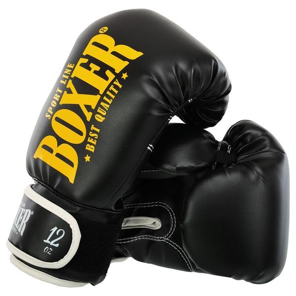 Рукавиці боксерські на липучці штучна шкіра BOXER NEW 2022-N 10-16 унцій кольори в асортименті 10 унції 2022-N фото