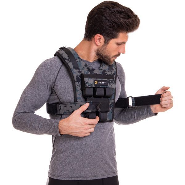 Жилет обважнювач з регульованою вагою Zelart WEIGTH VEST TA-7817-10 вага-1-10кг камуфляж TA-7817-10 фото