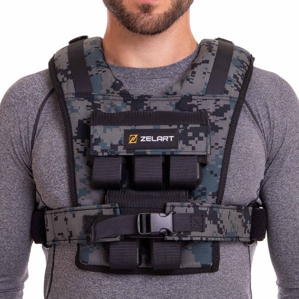 Жилет обважнювач з регульованою вагою Zelart WEIGTH VEST TA-7817-10 вага-1-10кг камуфляж TA-7817-10 фото