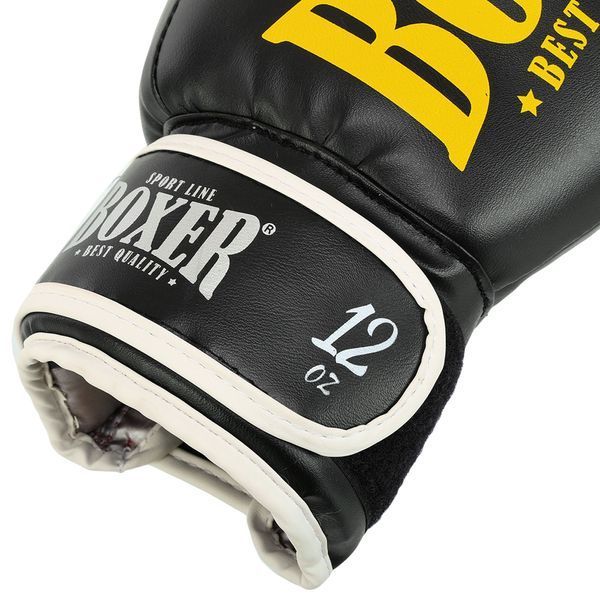 Рукавиці боксерські на липучці штучна шкіра BOXER NEW 2022-N 10-16 унцій кольори в асортименті 10 унції 2022-N фото