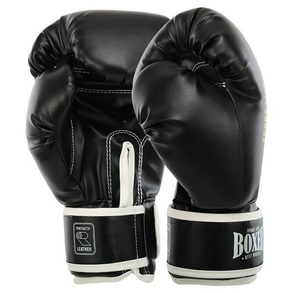 Рукавиці боксерські на липучці штучна шкіра BOXER NEW 2022-N 10-16 унцій кольори в асортименті 10 унції 2022-N фото