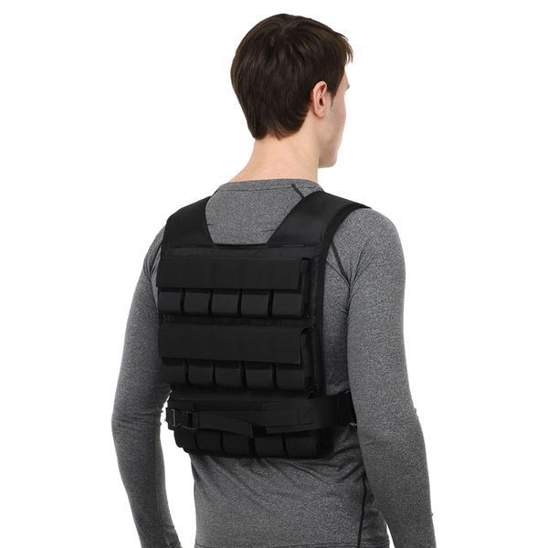 Жилет утяжелитель с регулируемым весом Zelart WEIGTH VEST TA-7815-30 вес-1-30кг черный TA-7815-30 фото