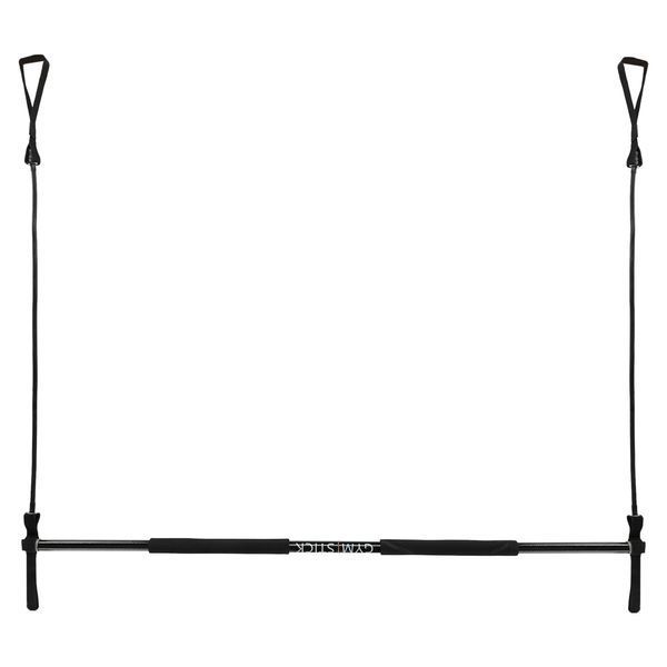 Палка гимнастическая с эспандерами Gym Stick для фитнеса SP-Sport FI-4412 1,3м черный FI-4412 фото