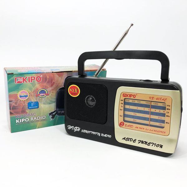Радиоприёмник KIPO KB-408 AC мощный радио FM c usb питание от батарейки R20 или от сети ws46967 фото