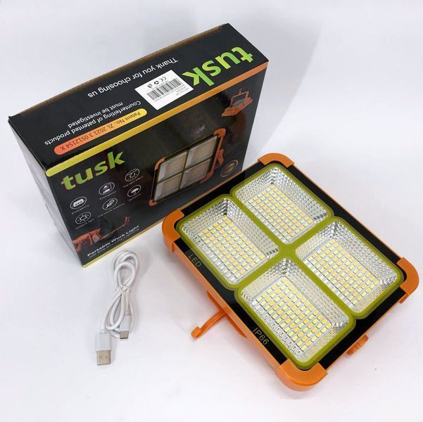 Потужний ліхтар - прожектор із сонячною панеллю та функцією Power bank Solar LED light 12000 mAH ws43433 фото