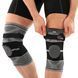 Наколінник бандаж еластичний з фіксуючим ременем KNEE BRACE EZOUS A-07 2шт M-XL сірий-чорний M A-07 фото 4