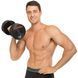 Гантель цільна професійна з поліуретановим покриттям LIFE FITNESS SC-80081-18 1шт 18кг чорний-червоний SC-80081-18 фото 6