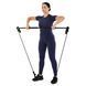 Палка гимнастическая с эспандерами Gym Stick для фитнеса SP-Sport FI-4412 1,3м черный FI-4412 фото 1