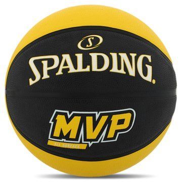 Мяч баскетбольный резиновый SPALDING MVP 84547Z размер 7 черный-желтый 84547Z фото