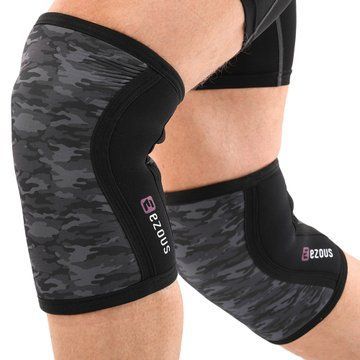 Наколенники для приседа и пауэрлфтинга 2штуки CROSSFIT KNEECAP EZOUS A-05 S-XL камуфляж L A-05 фото