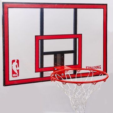 Щит баскетбольный с кольцом и сеткой SPALDING NBA COMBO 79351CN размер 108x73см кольцо o49см 79351CN фото