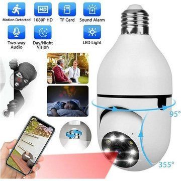 Камера видеонаблюдения лампочка CAM L1 E27 WIFI IP 360/90 поворотная ws87471 фото