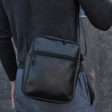 Месседжер большой XL из эко кожи. Цвет: черный ws21266-1 фото