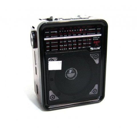 Радиоприемник GOLON RX-9100 USB+SD Радио с фонарем, Ретро радиоприемник, Fm передатчик. Цвет: красный ws15633 фото