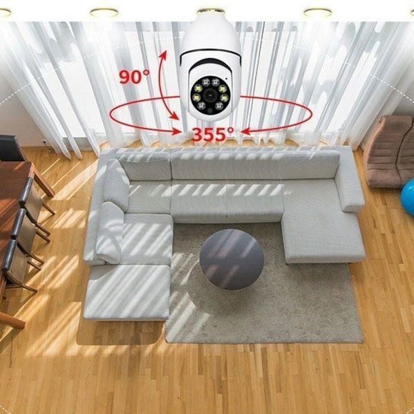 Камера видеонаблюдения лампочка CAM L1 E27 WIFI IP 360/90 поворотная ws87471 фото