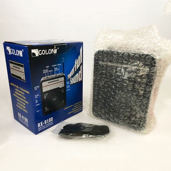 Радиоприемник GOLON RX-9100 USB+SD Радио с фонарем, Ретро радиоприемник, Fm передатчик. Цвет: красный ws15633 фото