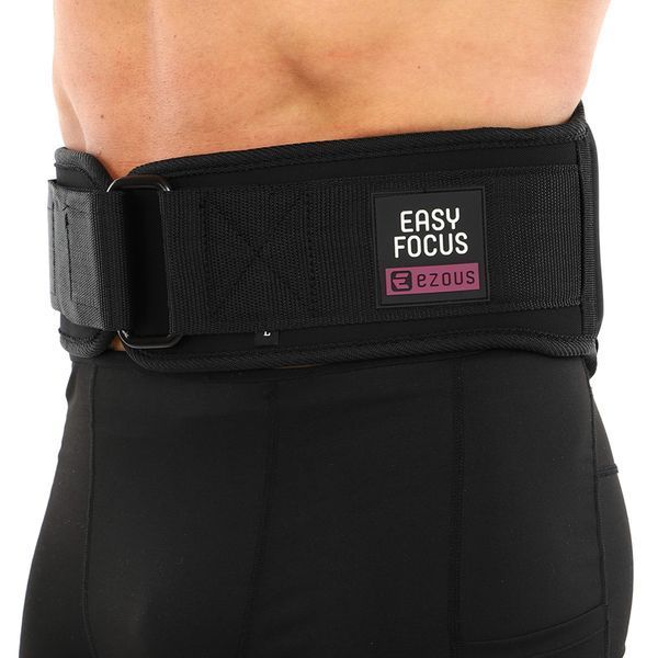 Пояс атлетический текстильный EZOUS POWER BELT ARMOR O-07 спинка-18см размер S-L черный O-07 фото