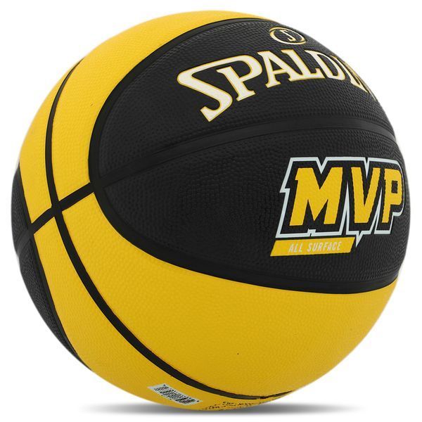 Мяч баскетбольный резиновый SPALDING MVP 84547Z размер 7 черный-желтый 84547Z фото