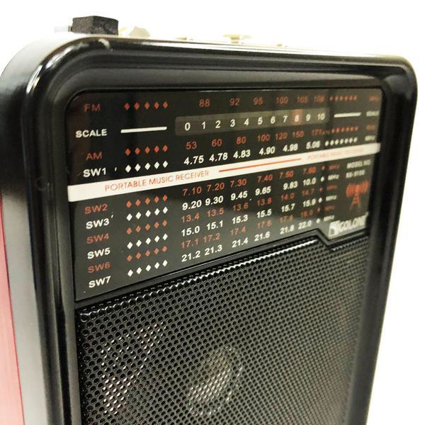 Радиоприемник GOLON RX-9100 USB+SD Радио с фонарем, Ретро радиоприемник, Fm передатчик. Цвет: красный ws15633 фото