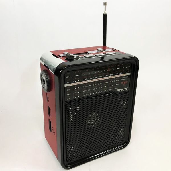 Радиоприемник GOLON RX-9100 USB+SD Радио с фонарем, Ретро радиоприемник, Fm передатчик. Цвет: красный ws15633 фото