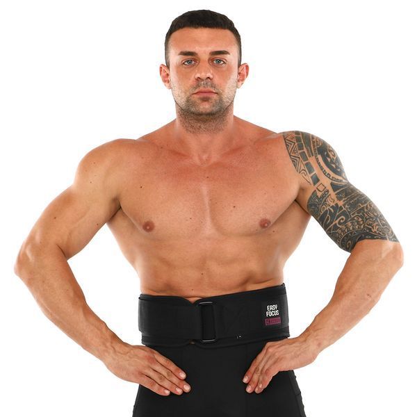Пояс атлетический текстильный EZOUS POWER BELT ARMOR O-07 спинка-18см размер S-L черный O-07 фото
