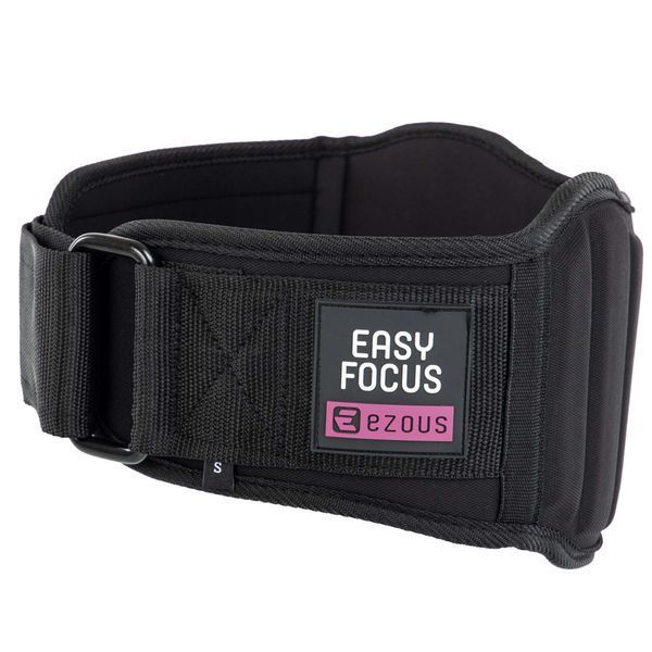 Пояс атлетический текстильный EZOUS POWER BELT ARMOR O-07 спинка-18см размер S-L черный O-07 фото