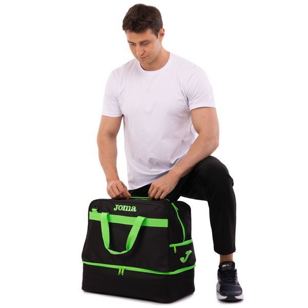 Сумка спортивная Joma TRAINING 400007-117 черный-зеленый 400007-117 фото