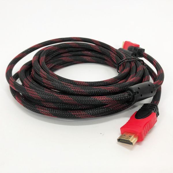Кабель усиленный 5м переходник адаптер HDMI-HDMI папа-папа аудио видео шнур в обмотке ws85257 фото