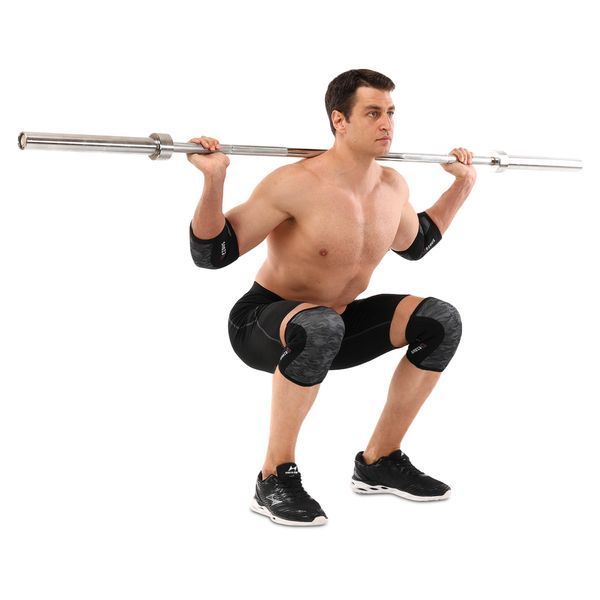 Наколенники для приседа и пауэрлфтинга 2штуки CROSSFIT KNEECAP EZOUS A-05 S-XL камуфляж L A-05 фото