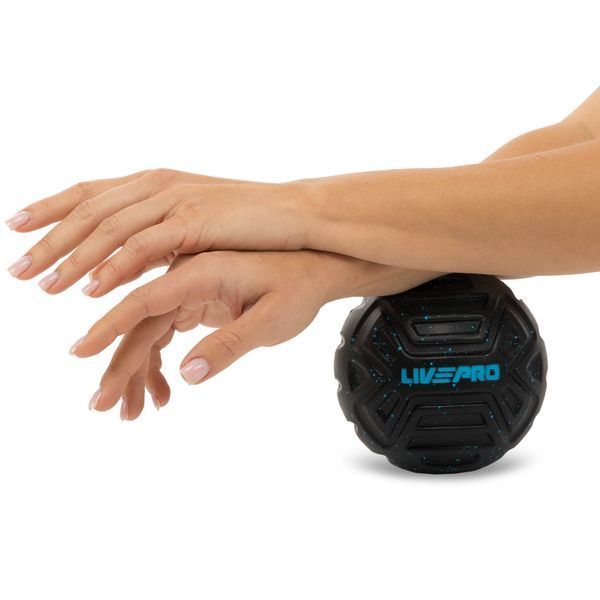 Мяч массажный для МФР LivePRO Target massage ball LP8508 o12,5см черный LP8508 фото