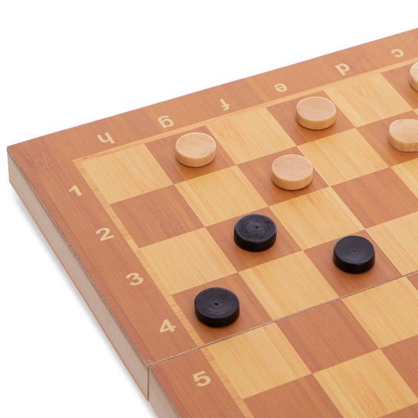 Шахматы шашки нарды 3 в 1 набор настольных игр деревянные SP-Sport W7721 размер 24x24см W7721 фото