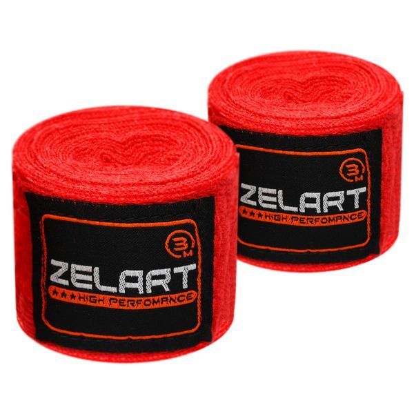 Бинты боксерские хлопок 2штуки Zelart BO-3619-3 3м цвета в ассортименте BO-3619-3 фото