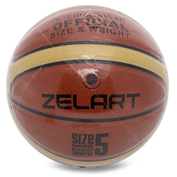 Мяч баскетбольный размер 5 ZELART GAME APPROVED GB4400 GB4400 фото