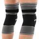 Наколінник бандаж еластичний з фіксуючим ременем KNEE BRACE EZOUS A-07 2шт M-XL сірий-чорний M A-07 фото 5