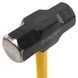 Кувалда стальная молот для кроссфита GYM HAMMER Zelart TA-9635-20LB 20LB (9,1кг) черный-желтый TA-9635-20LB фото 4