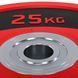 Бамперні диски поліуретанові Bumper Plates LiveUp LP8027-25 o50.5мм 25кг червоний-чорний LP8027-25 фото 4