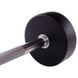 Штанга неразборная с фиксированным весом прямая полиуретановая Zelart Urethane Barbell TA-2689-35 длина-110см 35кг черный-салатовый TA-2689-35 фото 4