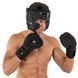 Перчатки боксерские на липучке кожаные FISTRAGE INTENSE FIGHTER VL-9350 10-14 унций серый-черный 10 унции VL-9350 фото 8