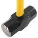 Кувалда стальная молот для кроссфита GYM HAMMER Zelart TA-9635-20LB 20LB (9,1кг) черный-желтый TA-9635-20LB фото 6