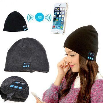 Портативная колонка ШАПКА с bluetooth наушниками SPS Hat BT True. Цвет: черный ws39519 фото