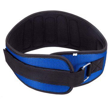 Пояс атлетический текстильный Zelart SB-165415 размер-XS-XXL спинка-16см размер XS-XXL синий SB-165415 фото