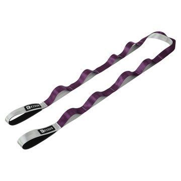 Лента стропа с петлями для растяжки STRETCHING STRAP EZOUS I-02 10 петель серый-фиолетовый I-02 фото