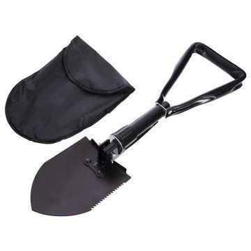 Лопата туристическая многофункциональная Shovel 009, мини лопата для кемпинга, саперная. Цвет: черный ws54484 фото