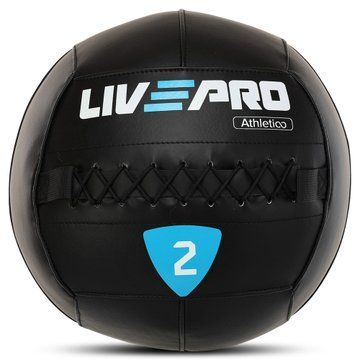 Мяч набивной медицинский для кроссфита WALL BALL LiveUp LP8103-2 2кг черный LP8103-2 фото