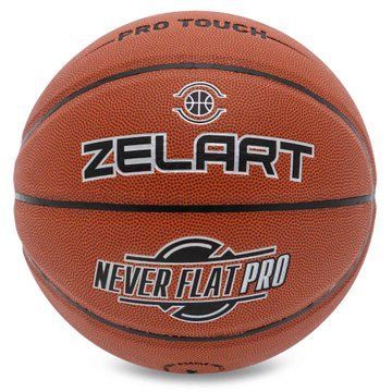 Мяч баскетбольный ZELART NEVER FLAT PRO GB4460 размер 7 коричневый GB4460 фото