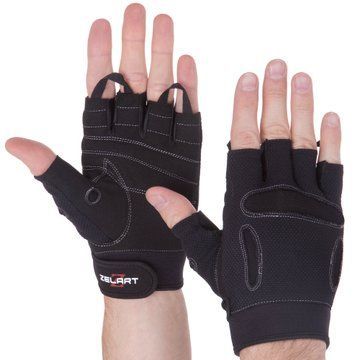 Перчатки для фитнеса и тяжелой атлетики Zelart SB-161577 S-XXL черный 2XL SB-161577 фото