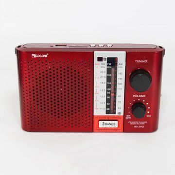 Радиоприемник переносной GOLON RX F12 AM/FM/SW, Радиоприемник am fm, Радио переносное фм. Цвет: красный ws83858 фото