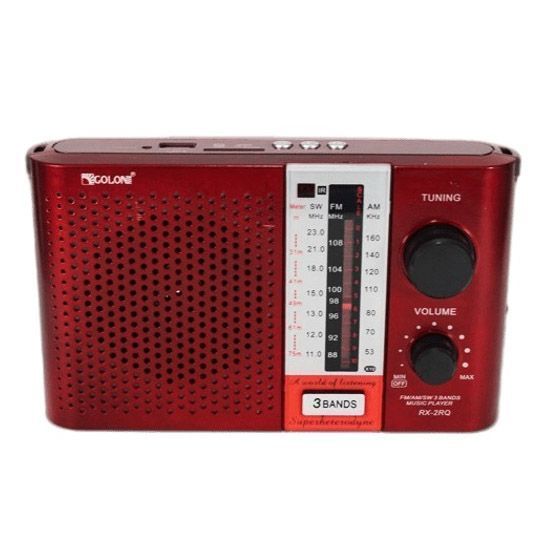 Радиоприемник переносной GOLON RX F12 AM/FM/SW, Радиоприемник am fm, Радио переносное фм. Цвет: красный ws83858 фото